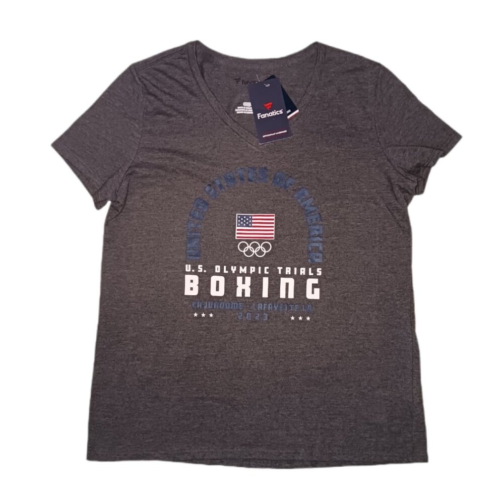 Fanatics Olympic Womens XL Trials Boxing USA Short Sleeve T Shirt Gray RT$35